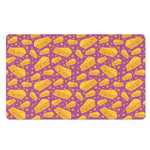 Purple Cheese And Holes Pattern Print Polyester Doormat