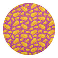 Purple Cheese And Holes Pattern Print Round Blanket