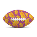 Purple Cheese And Holes Pattern Print Rugby Ball
