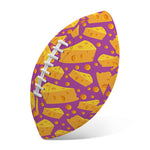 Purple Cheese And Holes Pattern Print Rugby Ball