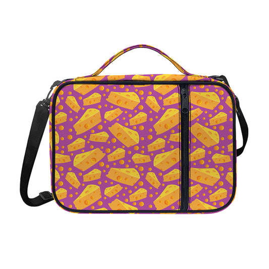 Purple Cheese And Holes Pattern Print Shoulder Strap Bible Bag