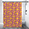 Purple Cheese And Holes Pattern Print Shower Curtain