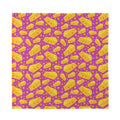 Purple Cheese And Holes Pattern Print Silk Bandana