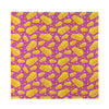 Purple Cheese And Holes Pattern Print Silk Bandana