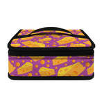 Purple Cheese And Holes Pattern Print Small Lunch Bag