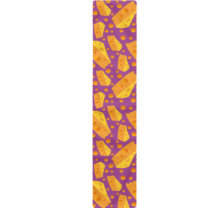 Purple Cheese And Holes Pattern Print Table Runner