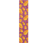 Purple Cheese And Holes Pattern Print Table Runner