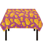 Purple Cheese And Holes Pattern Print Tablecloth