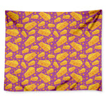 Purple Cheese And Holes Pattern Print Tapestry