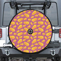 Purple Cheese And Holes Pattern Print Tire Cover With Camera Hole