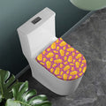 Purple Cheese And Holes Pattern Print Toilet Lid Cover