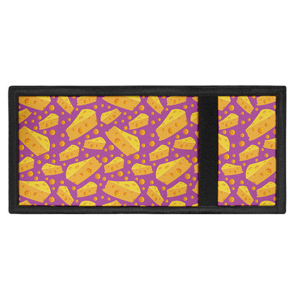 Purple Cheese And Holes Pattern Print Trifold Wallet
