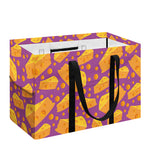 Purple Cheese And Holes Pattern Print Utility Tote Bag