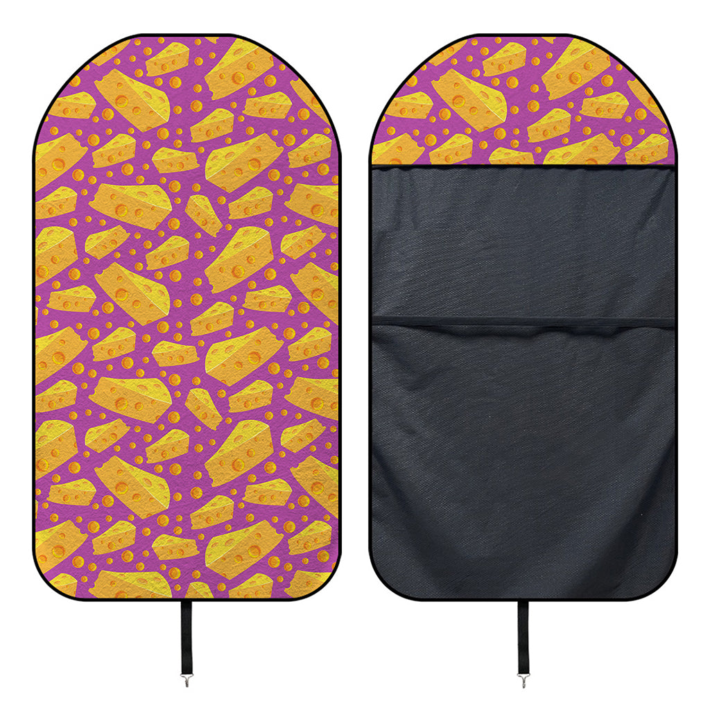 Purple Cheese And Holes Pattern Print Waterproof Car Seat Cover