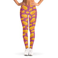 Purple Cheese And Holes Pattern Print Women's Leggings