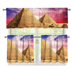 Purple Cloud Pyramid Print 3 Piece Kitchen Curtains