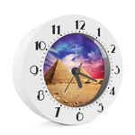 Purple Cloud Pyramid Print Alarm Clock