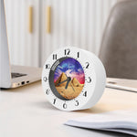 Purple Cloud Pyramid Print Alarm Clock