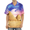 Purple Cloud Pyramid Print Aloha Shirt