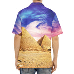 Purple Cloud Pyramid Print Aloha Shirt