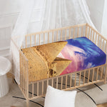 Purple Cloud Pyramid Print Baby Crib Sheet