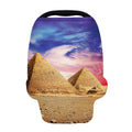 Purple Cloud Pyramid Print Baby Seat Cover