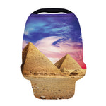 Purple Cloud Pyramid Print Baby Seat Cover