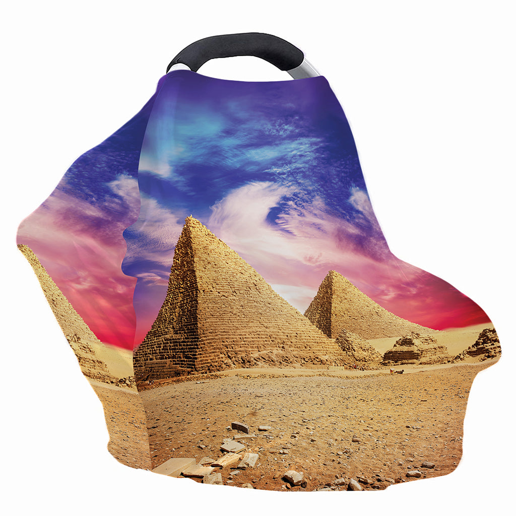 Purple Cloud Pyramid Print Baby Seat Cover