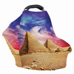 Purple Cloud Pyramid Print Baby Seat Cover