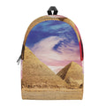 Purple Cloud Pyramid Print School Backpack