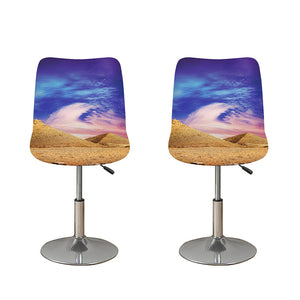 Purple Cloud Pyramid Print Bar Stool Covers