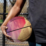 Purple Cloud Pyramid Print Basketball