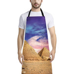 Purple Cloud Pyramid Print Bib Apron With Pocket