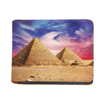 Purple Cloud Pyramid Print Bifold Wallet
