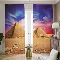Purple Cloud Pyramid Print Dimout Pencil Pleat Curtains