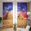 Purple Cloud Pyramid Print Blackout Pencil Pleat Curtains