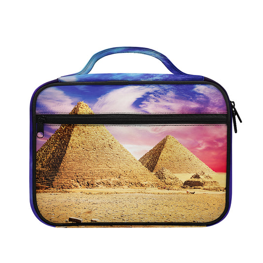 Purple Cloud Pyramid Print Briefcase Bible Bag