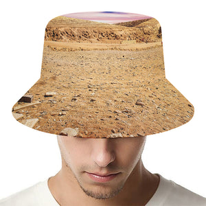 Purple Cloud Pyramid Print Bucket Hat