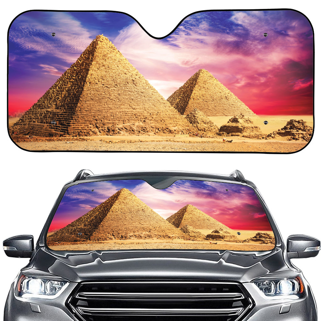 Purple Cloud Pyramid Print Car Windshield Sun Shade