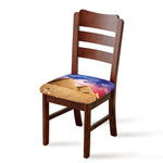 Purple Cloud Pyramid Print Chair Cushion Cover