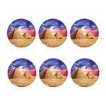 Purple Cloud Pyramid Print Coaster Set