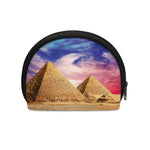 Purple Cloud Pyramid Print Coin Purse