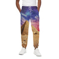 Purple Cloud Pyramid Print Cotton Sweatpants