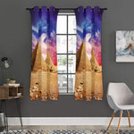 Purple Cloud Pyramid Print Curtain