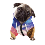 Purple Cloud Pyramid Print Dog Zip Up Hoodie