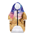 Purple Cloud Pyramid Print Dog Zip Up Hoodie