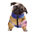 Purple Cloud Pyramid Print Dog Zip Up Jacket
