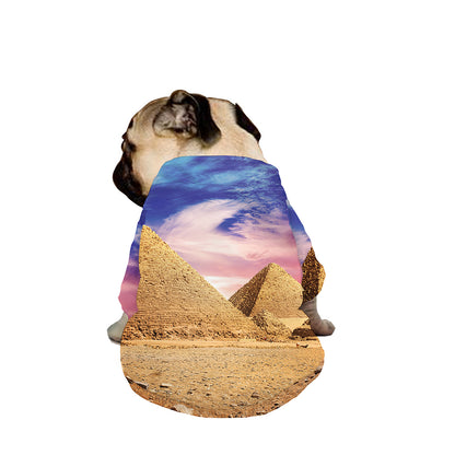 Purple Cloud Pyramid Print Dog Zip Up Jacket