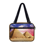 Purple Cloud Pyramid Print Double Strap Bible Bag