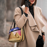 Purple Cloud Pyramid Print Double Strap Bible Bag